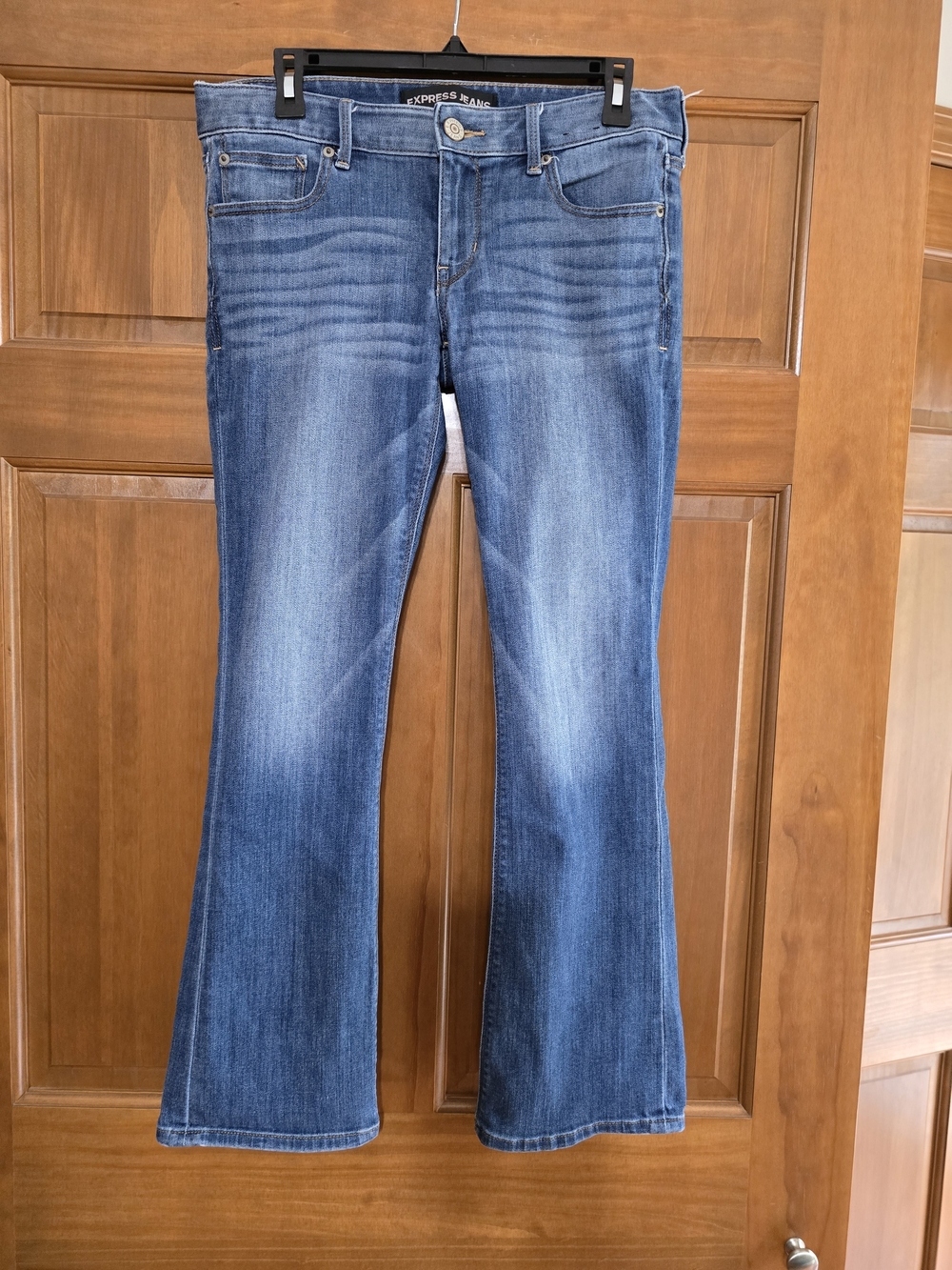 Express Blue Flare Jeans - Women's Stretch Denim